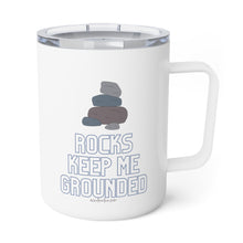 Load image into Gallery viewer, Puntastic 10 oz Insulated Mug - Rocks Keep Me Grounded
